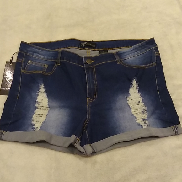 Rock & Royal Denim - Ripped Denim Shorts